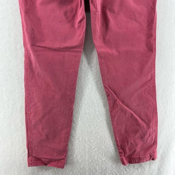 Gap Pants Women's Sz 10 Red Denim Skinny Ankle Midrise Stretch Button Zip Pocket - Picture 9 of 12